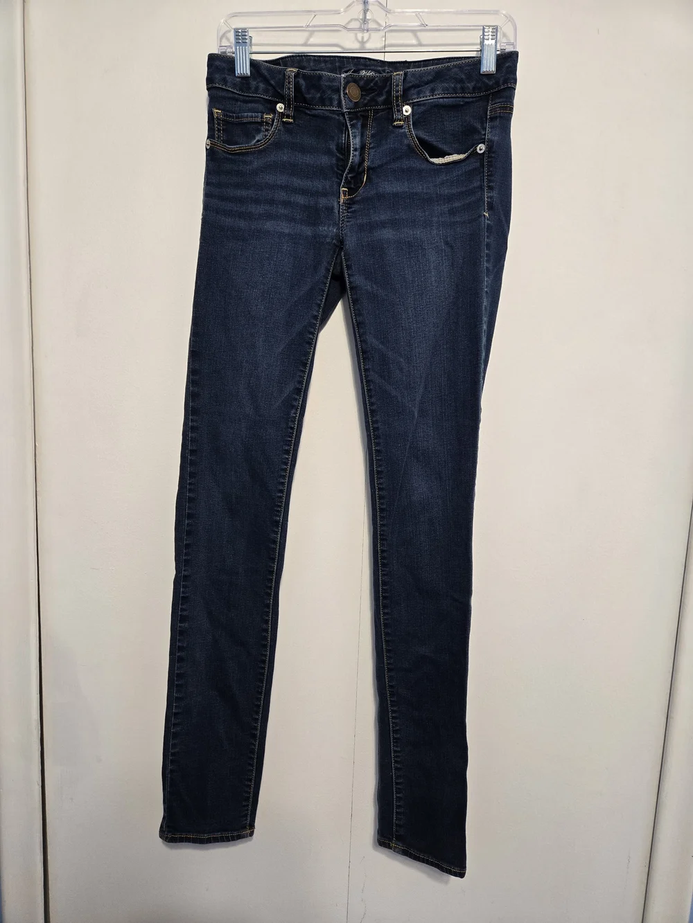 American Eagle Super Stretch Skinny Jeans Dark Wash Women's 6 Long
